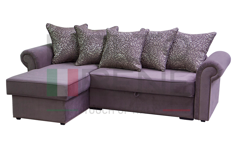 «ВАНКУВЕР-У» дешевый, но прекрасный угловой диван в классическом стиле с бельевым ящиком 