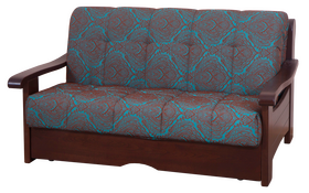«МИЛТОН» - классический деревянный диван аккордеон с подлокотниками 