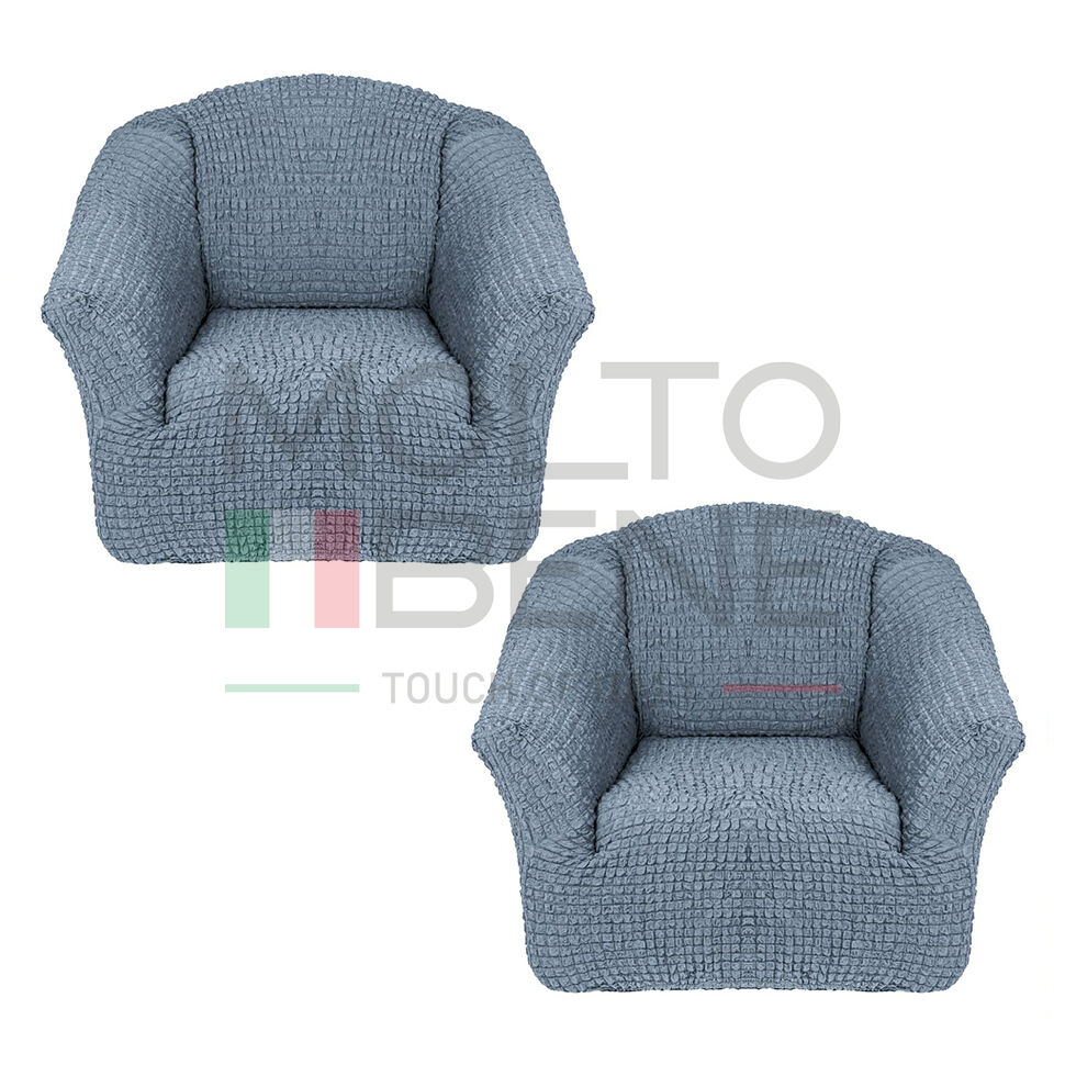 Универсальный европейский чехол на 2 кресла без оборки светло-серый